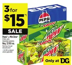 Dollar General Pepsi or Mtn Dew offer