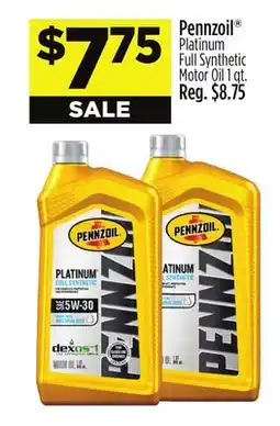 Dollar General Pennzoil Platinum Full Synthetic Motor Oil offer