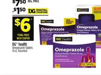 Dollar General DG health Omeprazole Tablets offer