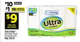Dollar General True Living Ultra Paper Towels offer