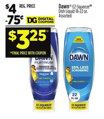 Dollar General Dawn EZ-Squeeze TM Dish Liquid offer