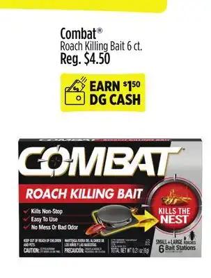 Dollar General Combat Roach Killing Bait offer