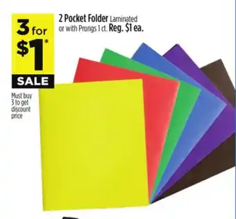 Dollar General 2 Pocket Folder Laminated or with Prongs offer
