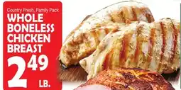 Bravo Supermarkets WHOLE BONELESS CHICKEN BREAST offer