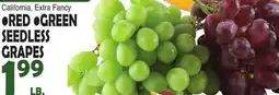 Bravo Supermarkets RED, GREEN SEEDLESS GRAPES offer