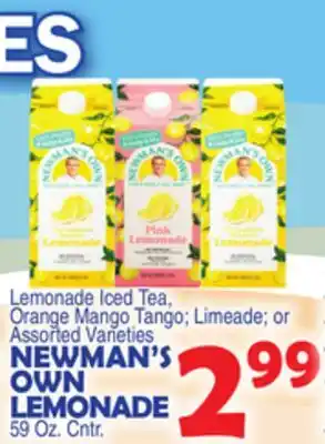 Bravo Supermarkets NEWMAN'S OWN LEMONADE offer