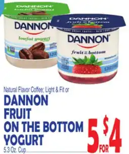 Bravo Supermarkets DANNON FRUIT ON THE BOTTOM YOGURT offer