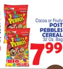 Bravo Supermarkets POST PEBBLES CEREAL offer