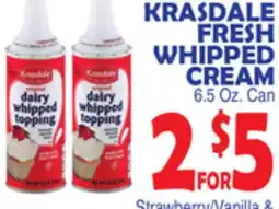 Bravo Supermarkets KRASDALE FRESH WHIPPED CREAM offer