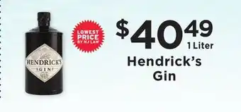 ShopRite Hendrick's Gin offer