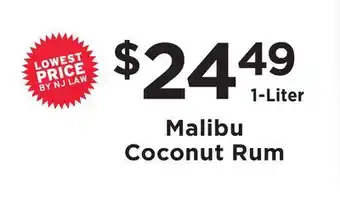 ShopRite Malibu Coconut Rum offer