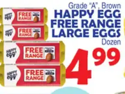 Bravo Supermarkets HAPPY EGG FREE RANGE LARGE EGGS offer