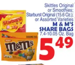 Bravo Supermarkets M & M'S SHARE BAGS offer