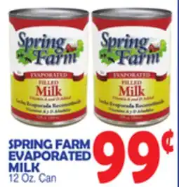 Bravo Supermarkets SPRING FARM EVAPORATED MILK offer