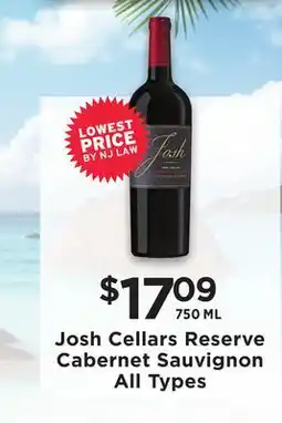 ShopRite Josh Cellars Reserve Cabernet Sauvignon All Types offer