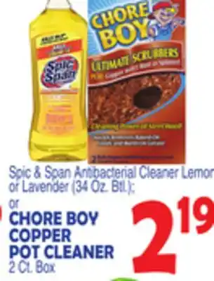 Bravo Supermarkets CHORE BOY COPPER POT CLEANER offer