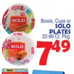 Bravo Supermarkets SOLO PLATES offer