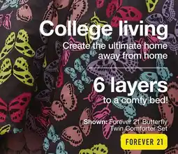 JC Penney Forever 21 Butterfly Twin Comforter Set offer