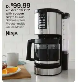 JC Penney Ninja 14-Cup Stainless Steel Programmable Coffee Maker offer