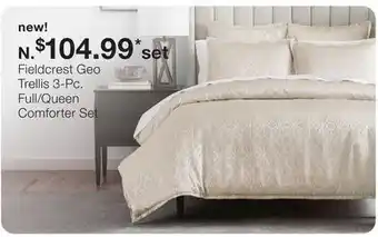 JC Penney Fieldcrest Geo Trellis 3-Pc. Full/Queen Comforter Set offer