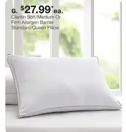 JC Penney Claritin Soft/Medium Or Firm Allergen Barrier Standard/Queen Pillow offer