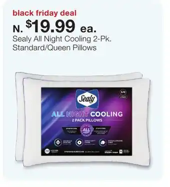 JC Penney Sealy All Night Cooling 2-Pk. Standard/Queen Pillows offer