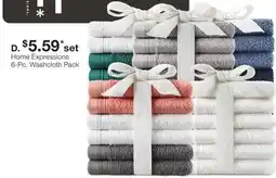 JC Penney Home Expressions 6-Pc. Washcloth Pack offer