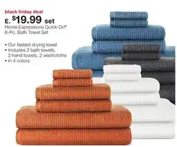 JC Penney Home Expressions Quick-Dri 6-Pc. Bath Towel Set offer
