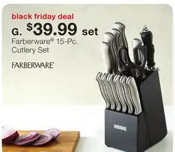 JC Penney Farberware 15-Pc. Cutlery Set offer