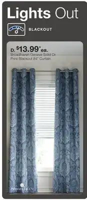 JC Penney Broadhaven Geneva Solid Or Print Blackout 84 Curtain offer