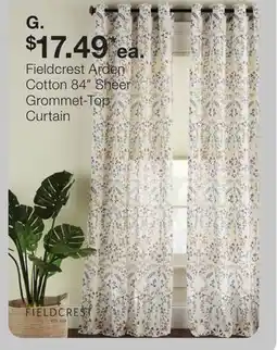 JC Penney Fieldcrest Arden Cotton 84 Sheer Grommet-Top Curtain offer