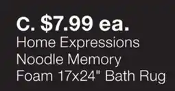 JC Penney Home Expressions Noodle Memory Foam 17x24 Bath Rug offer
