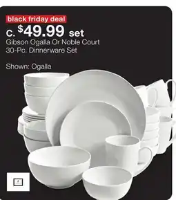 JC Penney Gibson Ogalla Or Noble Court 30-Pc. Dinnerware Set offer
