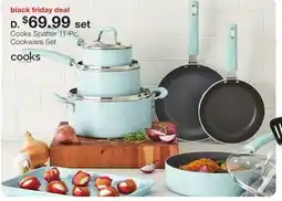 JC Penney Cooks Spatter 11-Pc. Cookware Set offer