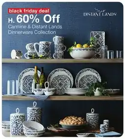 JC Penney Carmine & Distant Lands Dinnerware Collection offer