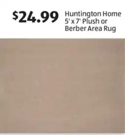 Aldi Huntington Home 5' x 7' Plush or Berber Area Rug offer