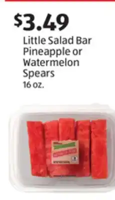 Aldi Little Salad Bar Pineapple or Watermelon Spears offer