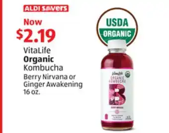 Aldi VitaLife Organic Kombucha offer