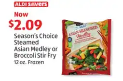 Aldi Season's Choice Steamed Asian Medley or Broccoli Stir Fry offer