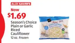 Aldi Season's Choice Plain or Garlic Riced Cauliflower offer