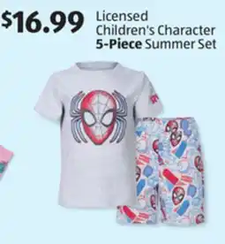 Aldi Licensed Children's Character 5-Piece Summer Set offer