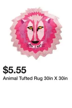 Five Below Animal Tufted Rug 30in X 30in offer