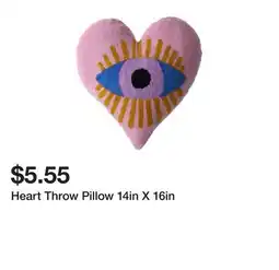 Five Below Heart Throw Pillow 14in X 16in offer