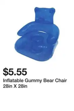 Five Below Inflatable Gummy Bear Chair 28in X 28in offer