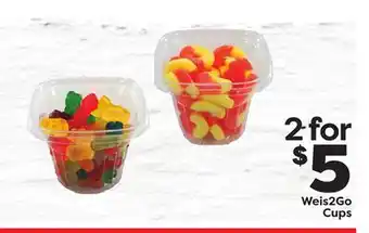 Weis Markets Weis2Go Cups offer