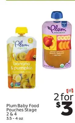 Weis Markets Plum Baby Food Pouches Stage 2 & 4 offer