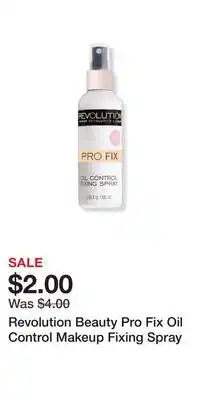 Ulta Beauty Revolution Beauty Pro Fix Oil Control Makeup Fixing Spray offer
