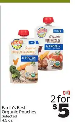 Weis Markets Earth's Best Organic Pouches offer