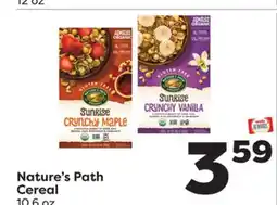 Weis Markets Nature's Path Cereal offer