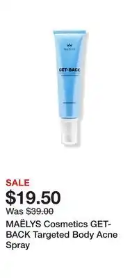 Ulta Beauty MAËLYS Cosmetics GET-BACK Targeted Body Acne Spray offer